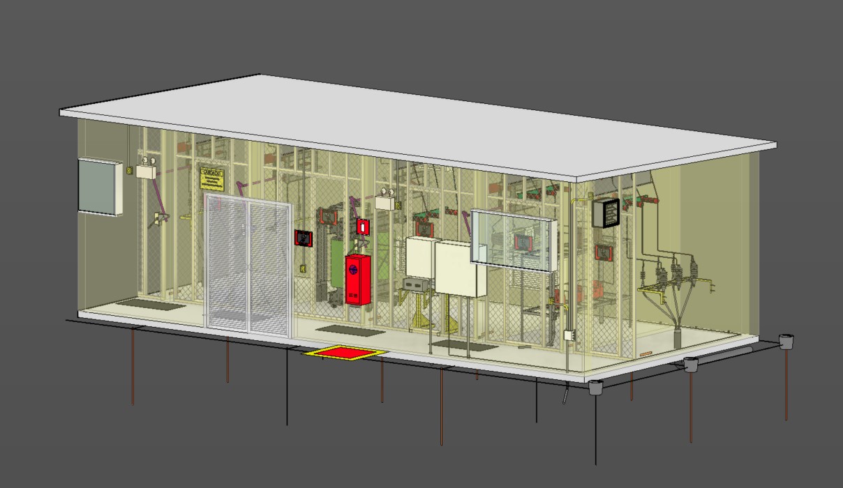 Projeto de Subestação em BIM - Modelo 3D Completo